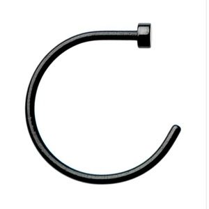 20 Gauge 3/8 Black Anodized Titanium Nose Hoop
